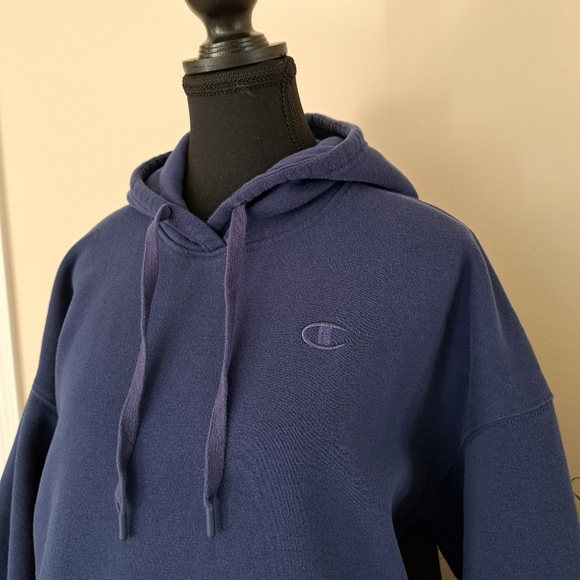 Champion Hoodie Women's Small Vlue Pull Over Sweatshirt Cozy Soft Hooded - Picture 8 of 10